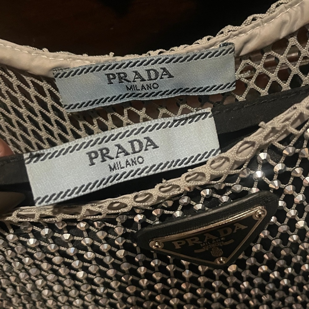 Prada Crystal Rhinestone Embellished Mesh Dress - Picture 10 of 13